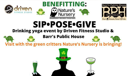 Sip. Pose. Give. Beer Yoga at Barr's Public House