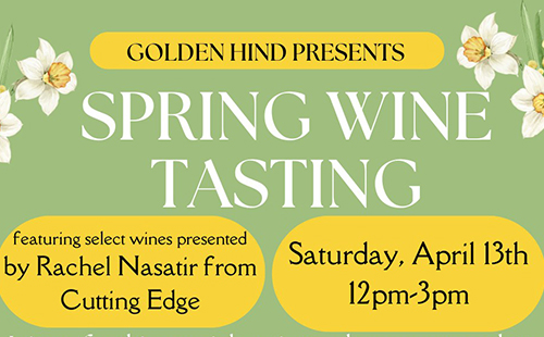 Golden Hind Spring Wine Tasting