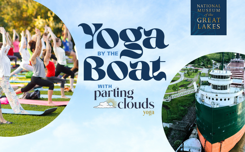 Yoga by the Boat with Parting Clouds Yoga