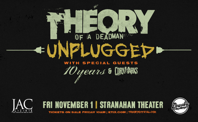 Theory of a Deadman Unplugged w/Special Guests 10 years & Cory Marks